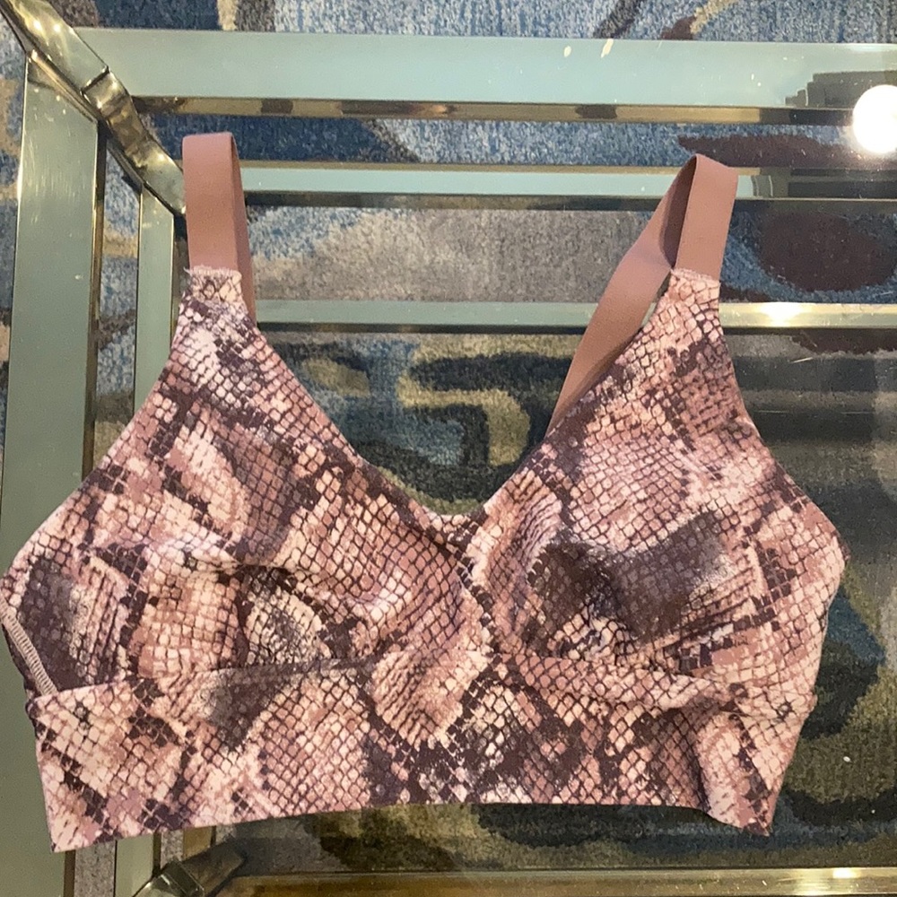 Snakeskin sports bra